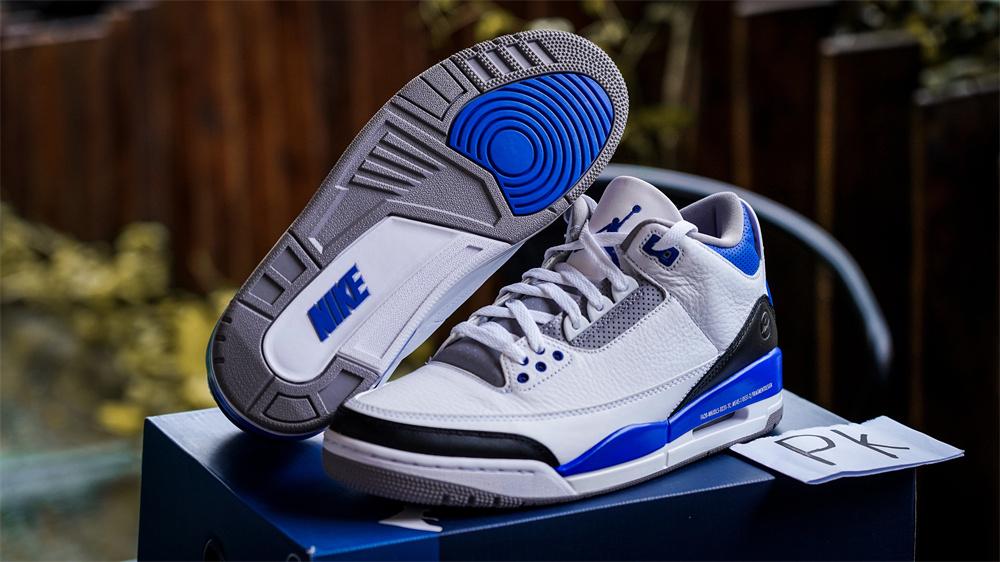 PK GOD Jordan 3 Retro Fragment Blue RETAIL MATERIALS READY TO SHIP